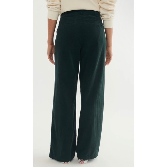 Marine Layer Flora Corduroy Trouser Green Gables Women's Size 8 Wide Leg Pants - Picture 2 of 9